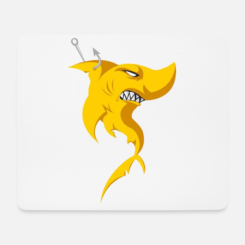 Zitronenhai - Mousepad (Querformat) - Weiß