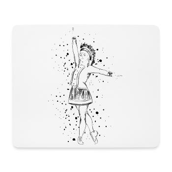 Tanzmariechen schwarz | Black & White Collection - Mousepad (Querformat) - Weiß - Vorne