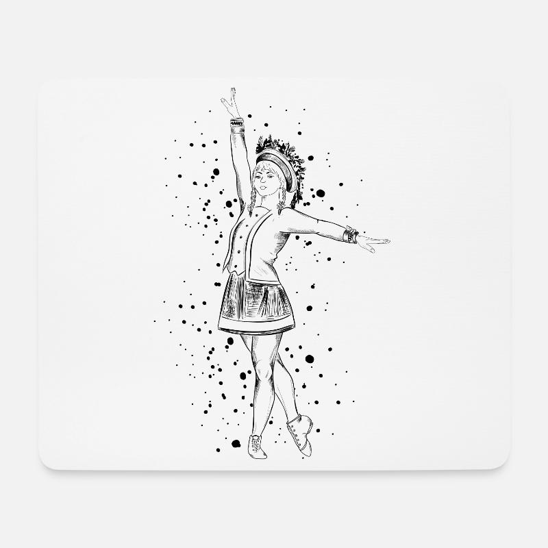 Tanzmariechen black | Black & White Collection - Mouse Pad (horizontal) - white