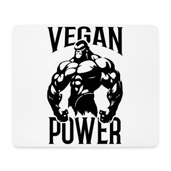 Gorilla Vegan Power - Tapis de souris (format paysage) - blanc - Devant