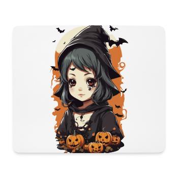 Anime Stil Okkulte kleine Halloween Hexe - Mousepad (Querformat) - Weiß - Vorne