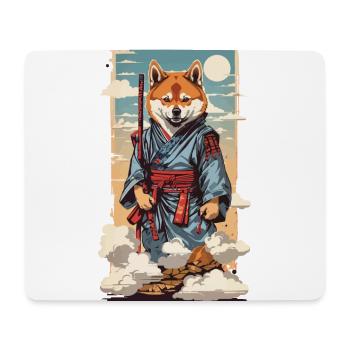Vintage Shiba Samurai Hund Hundeliebhaber Design - Mousepad (Querformat) - Weiß - Vorne