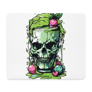 Giftiger Gothic Skull Becher Halloween Design - Mousepad (Querformat) - Weiß - Vorne