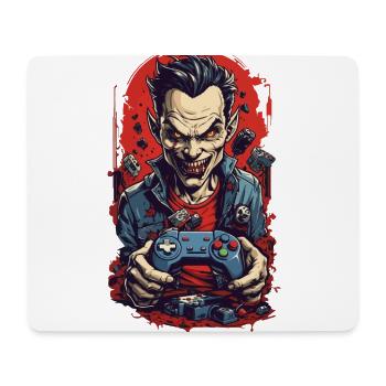 Vampir Gamer Halloween Ghul Gaming Style - Mousepad (Querformat) - Weiß - Vorne