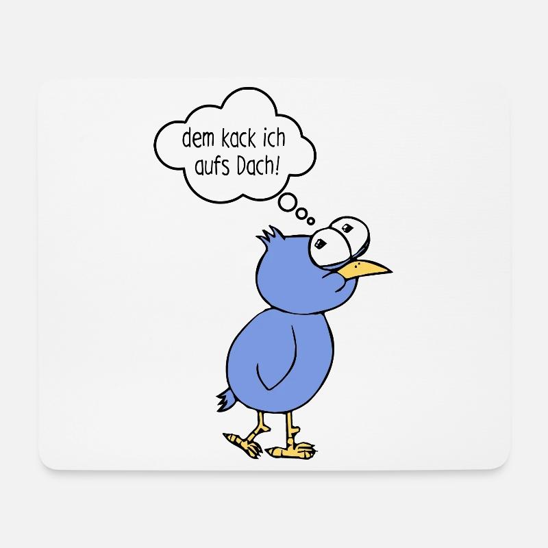 Kackvogel - Mousepad (Querformat) - Weiß