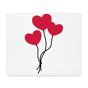 Herzballons / heart balloons / ballon coeur - Mousepad (Querformat) - Weiß - Vorne