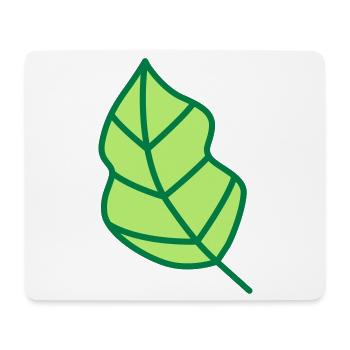 feuille - Tapis de souris (format paysage) - blanc - Devant