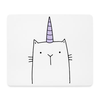 Cadeau mignon chat licorne - Tapis de souris (format paysage) - blanc - Devant