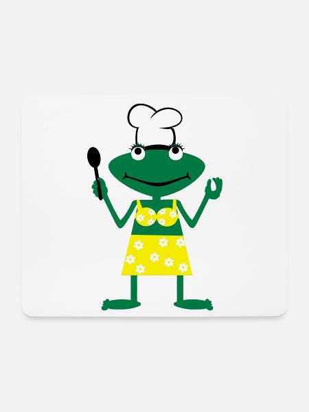 Cook frog - Mousepad (Querformat) - Weiß