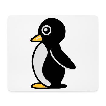 Minimalistischer Pinguin - Mousepad (Querformat) - Weiß - Vorne