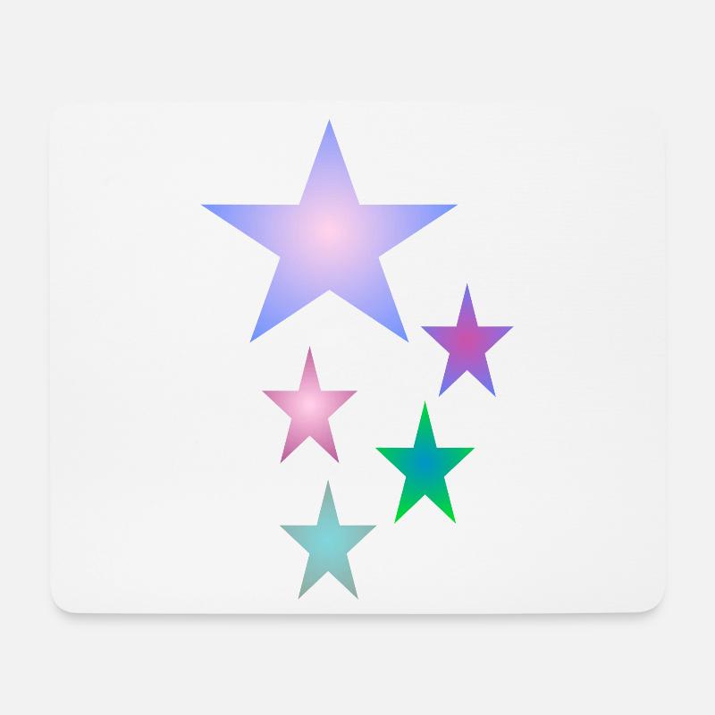 Stern . Bunte Sterne - Mousepad (Querformat) - Weiß