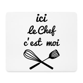 chef cuisine - Tapis de souris (format paysage) - blanc - Devant