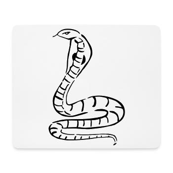 kobra schlange tier - Mousepad (Querformat) - Weiß - Vorne