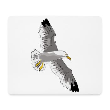 fliegende möwe vogel urlaub - Mousepad (Querformat) - Weiß - Vorne