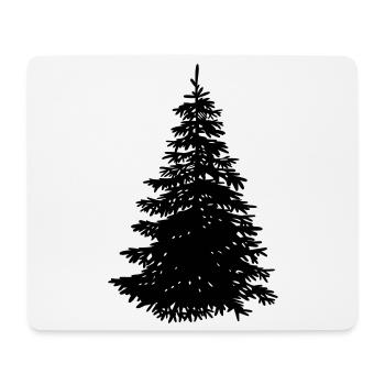 Tannenbaum - Mousepad (Querformat) - Weiß - Vorne