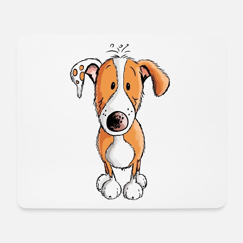 Kleiner Podenco - Hund - Welpe - Comic - Fun - Mousepad (Querformat) - Weiß