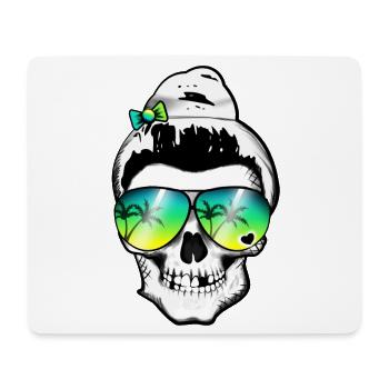 Skull woman - Mouse Pad (horizontal) - white - Front