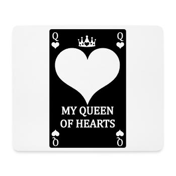 Carte à jouer MY QUEEN OF HEARTS - Tapis de souris (format paysage) - blanc - Devant