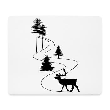 Skandinavien Straße Rentier - Mousepad (Querformat) - Weiß - Vorne
