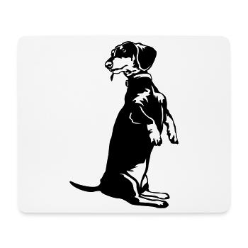 Teckel - Tapis de souris (format paysage) - blanc - Devant