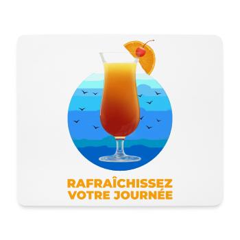 Rafraichissez votre journée - Tapis de souris (format paysage) - blanc - Devant