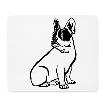 Français Bulldog - Tapis de souris (format paysage) - blanc - Devant