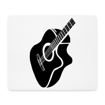 guitare noire - Tapis de souris (format paysage) - blanc - Devant