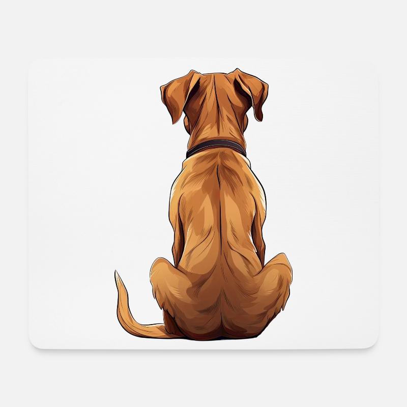 Rhodesian Ridgeback - Mousepad (Querformat) - Weiß