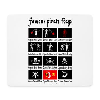 Famous Pirates and Their Flags - Mouse Pad (horizontal) - white - Front