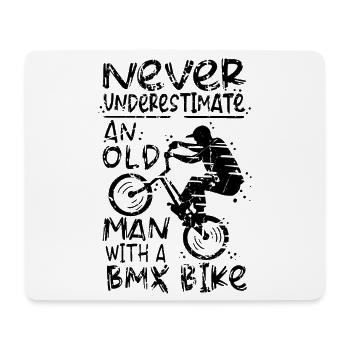 BMX Grandpa - Mouse Pad (horizontal) - white - Front