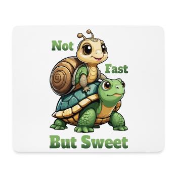 Turtle and Snail - Mouse Pad (horizontal) - white - Front