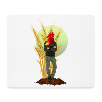 Chicken Man Rooster Comb Hybride - Tapis de souris (format paysage) - blanc - Devant