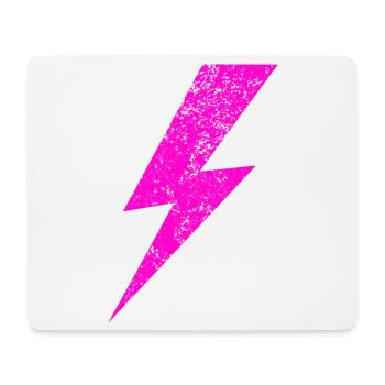 Bright Pink Lightning Motif - Mouse Pad (horizontal) - white - Front