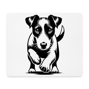 Jack Russell Terrier - Tapis de souris (format paysage) - blanc - Devant
