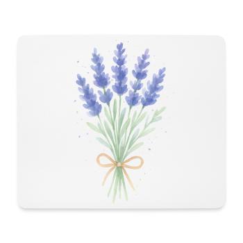 Lavendel Sträußchen - Mousepad (Querformat) - Weiß - Vorne