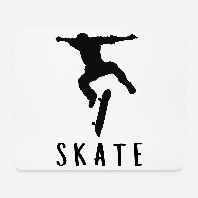 Patineur - Tapis de souris (format paysage) - blanc