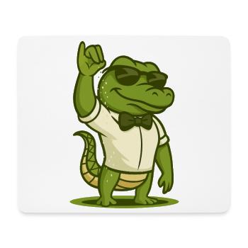 Salière Crocodile - Tapis de souris (format paysage) - blanc - Devant