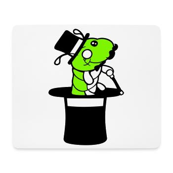 Caterpillar Sir Mr rich monocle top hat magician - Mouse Pad (horizontal) - white - Front