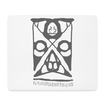 Abstraktes Tribal Maori Musterdruck - Mousepad (Querformat) - Weiß - Vorne