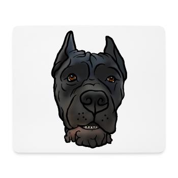 Cane Corso docks head in comic style - Mouse Pad (horizontal) - white - Front