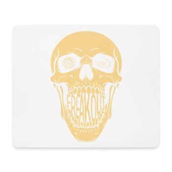 Freak Out Skull - Mouse Pad (horizontal) - white - Front