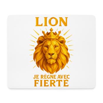 Signe astrologique du Lion - Astrologie - Tapis de souris (format paysage) - blanc - Devant