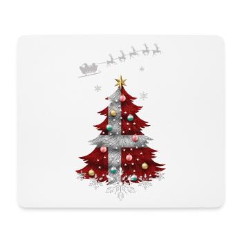 Christmas tree with Denmark flag - Mouse Pad (horizontal) - white - Front