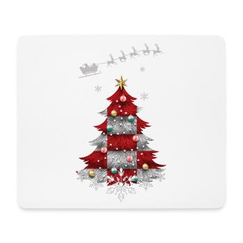 Weihnachtsbaum mit Kroatien-Flagge - Mousepad (Querformat) - Weiß - Vorne