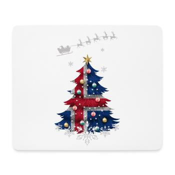 Sapin de Noël avec drapeau islandais - Tapis de souris (format paysage) - blanc - Devant