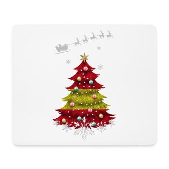Weihnachtsbaum mit Spanien-Flagge - Mousepad (Querformat) - Weiß - Vorne