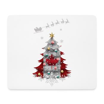 Weihnachtsbaum mit Kanada-Flagge - Mousepad (Querformat) - Weiß - Vorne