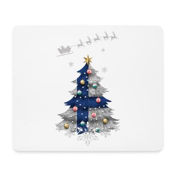 Christmas tree with Finland flag - Mouse Pad (horizontal) - white - Front