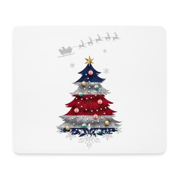 Christmas tree with Costa Rica flag - Mouse Pad (horizontal) - white - Front