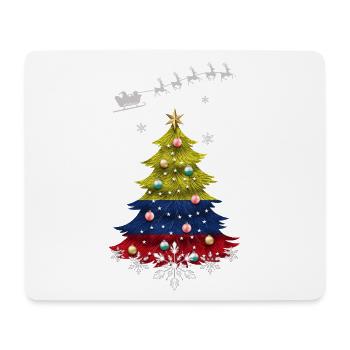 Christmas tree with Colombia flag - Mouse Pad (horizontal) - white - Front